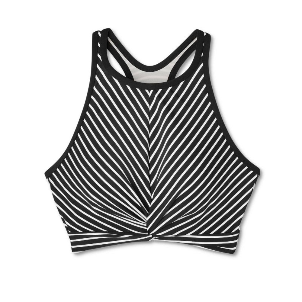 Women's Longline Twist Bikini Top - Kona Sol™ Multi Black L